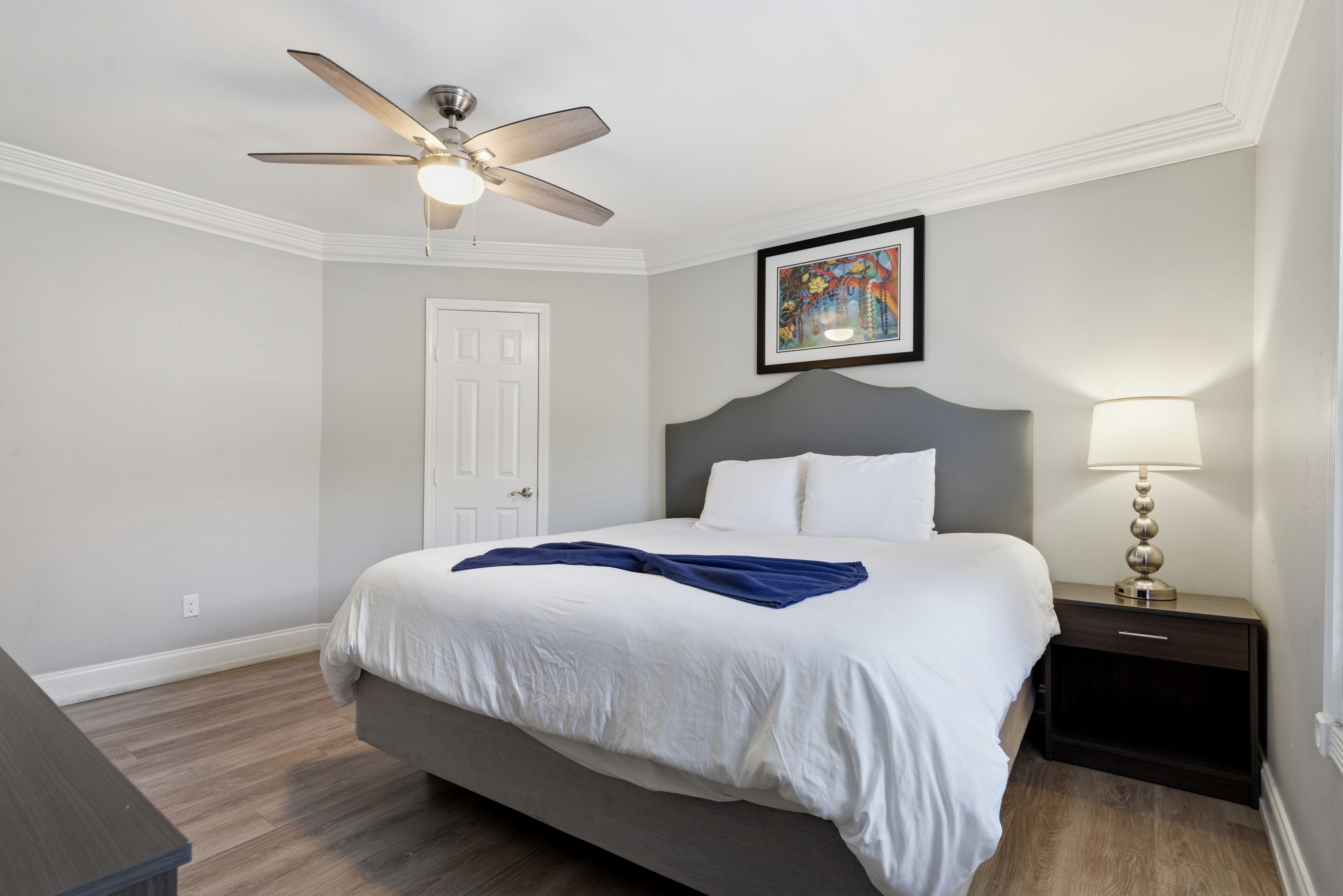 Serene primary bedroom designed for restful nights