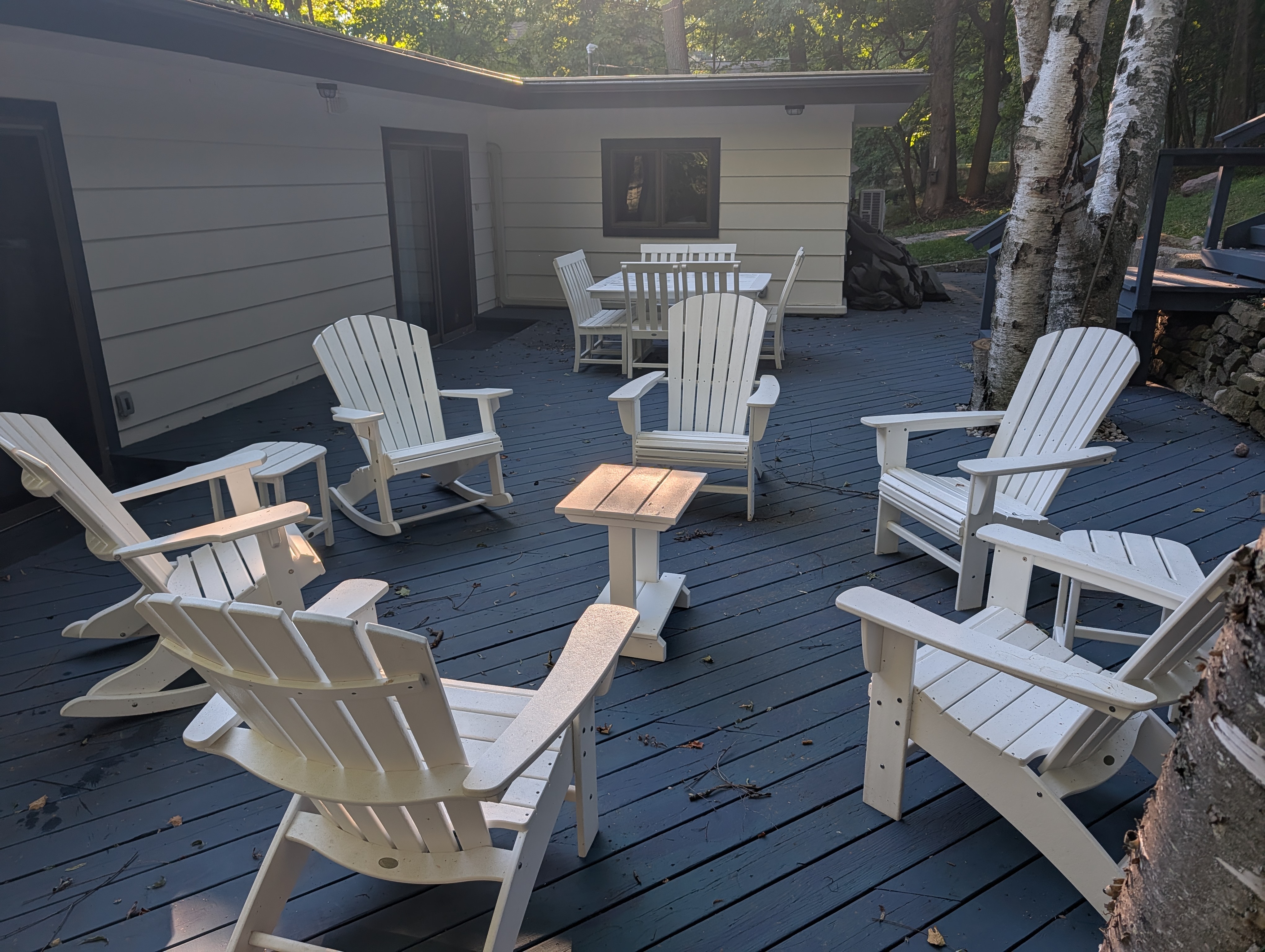 OVERVIEW:  Another image of the beautiful backyard deck.