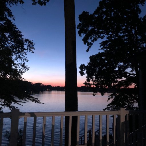Dusk over Pine Lake from the deck