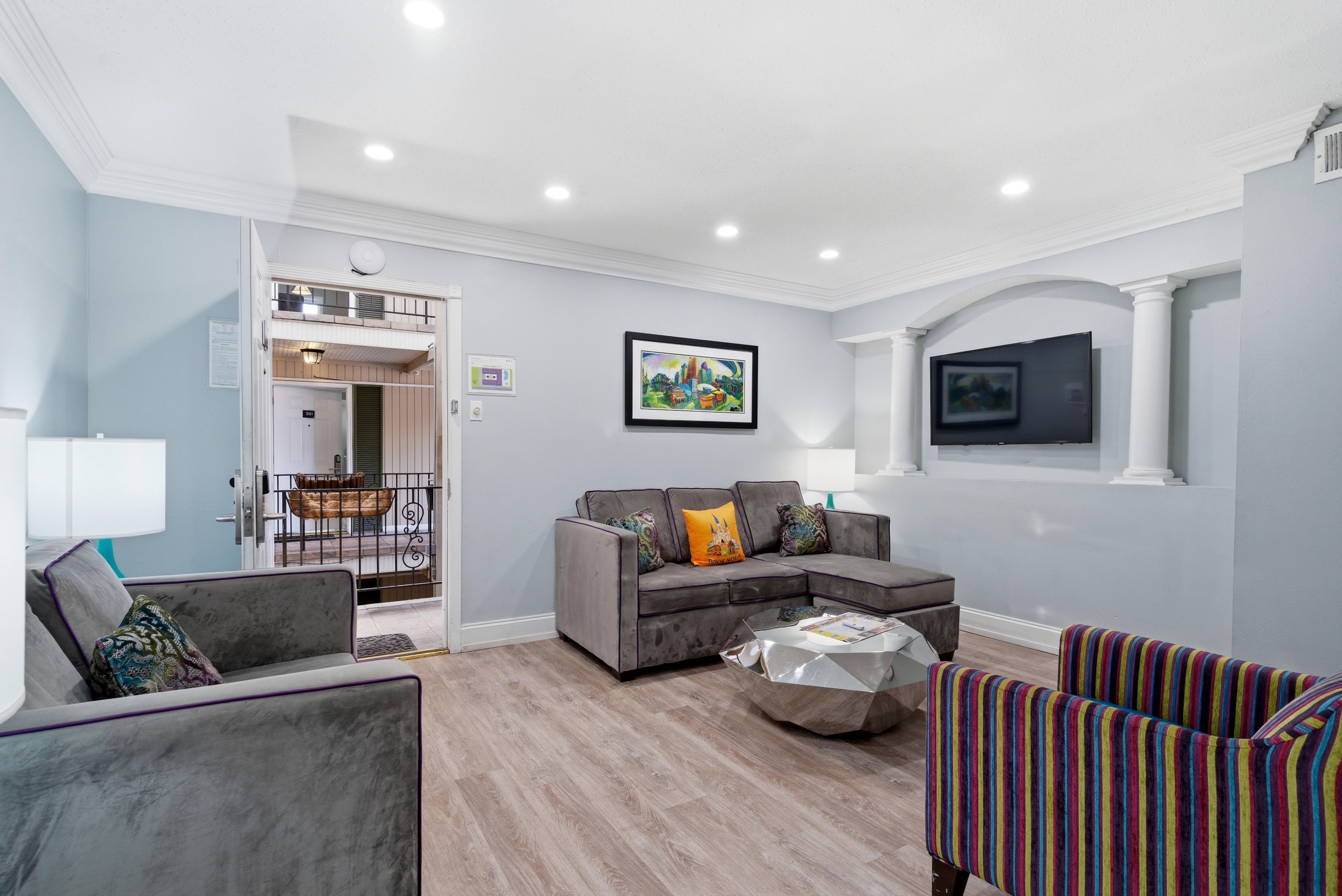 Modern Living Area with Smart TV