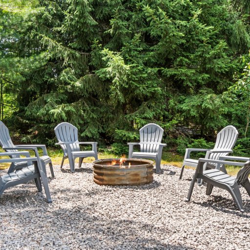 Adirondack circle around the fire ring