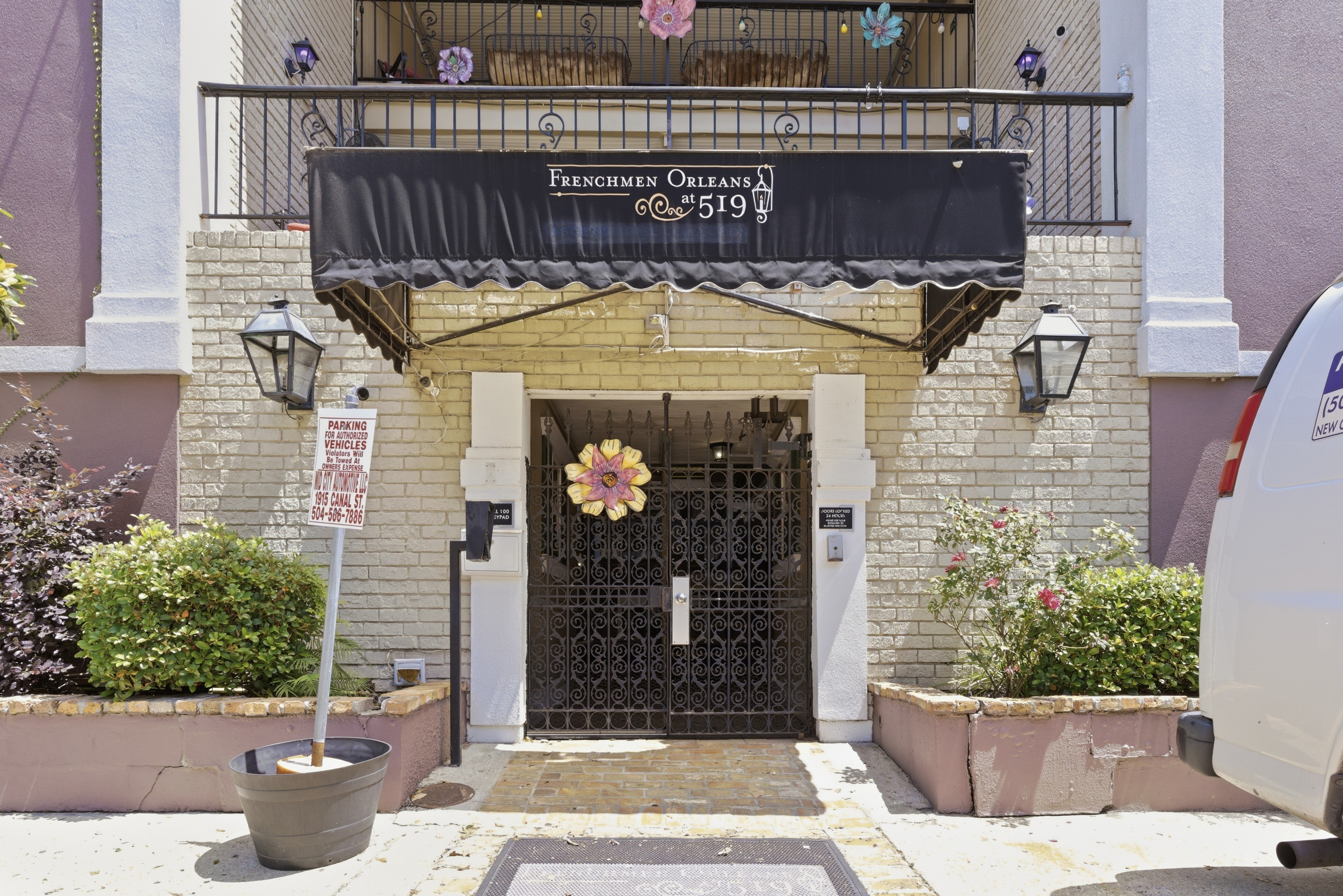 Entrance with timeless New Orleans charm