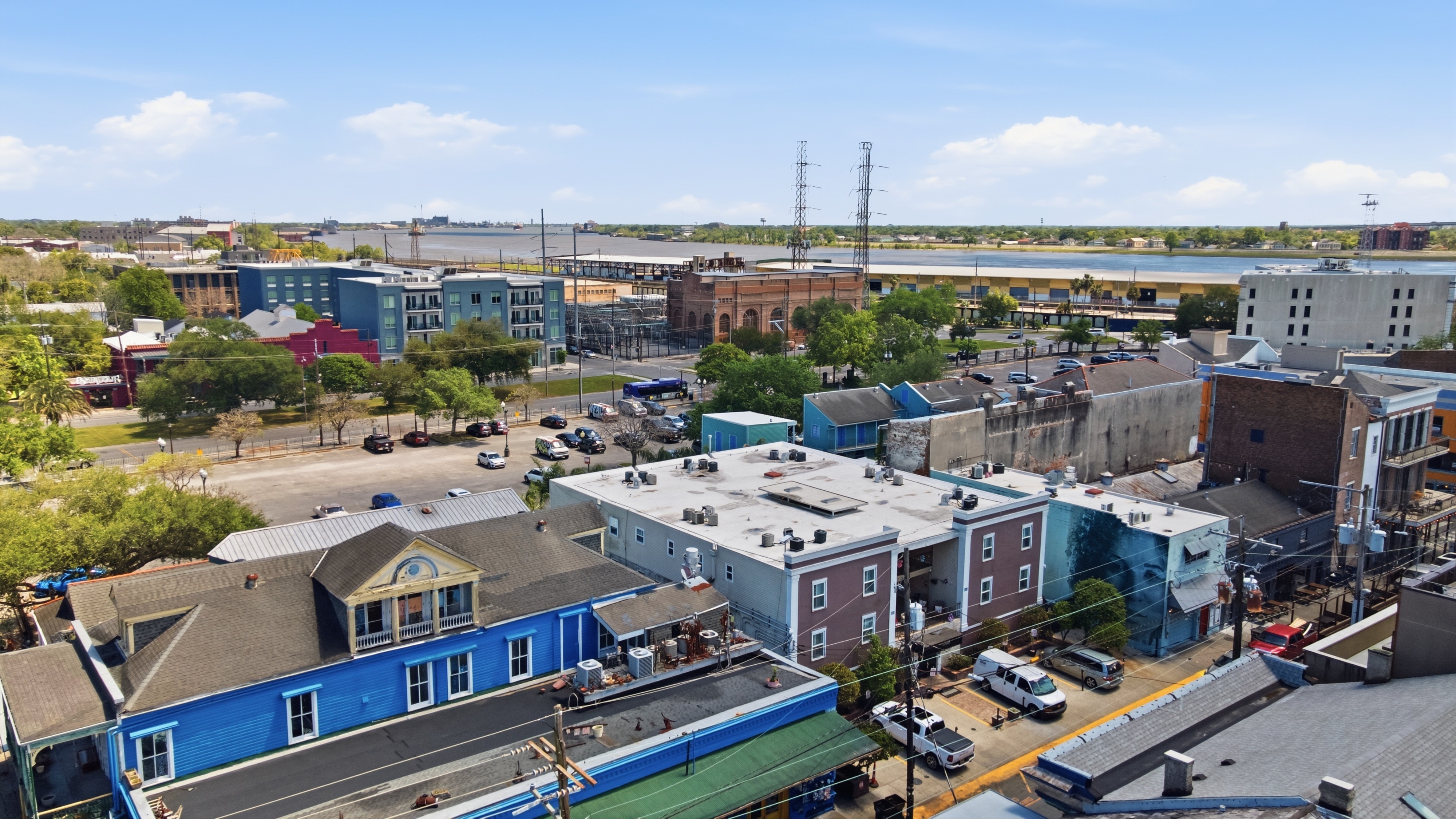 Where city streets meet riverfront views