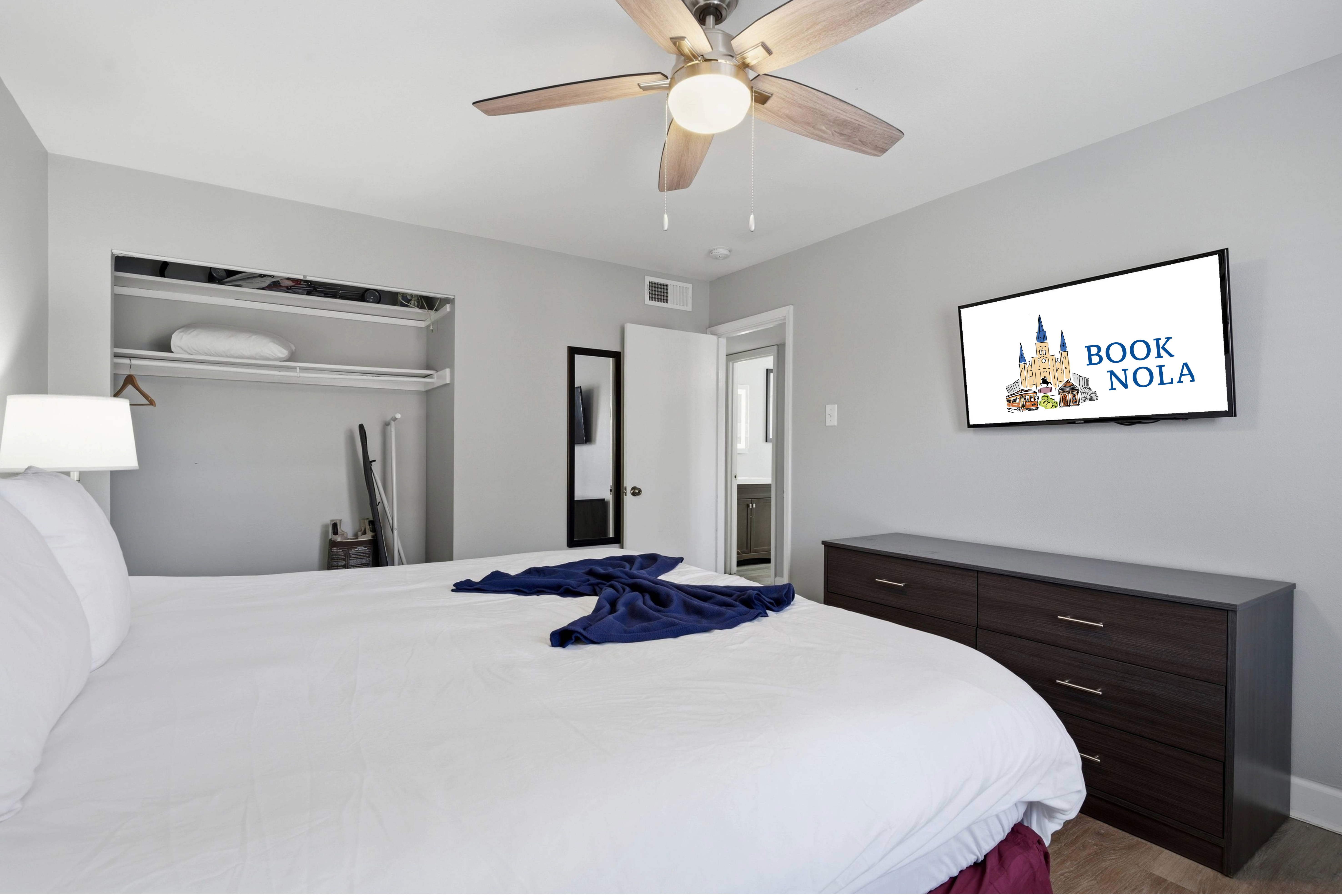 Bright, comfortable primary suite