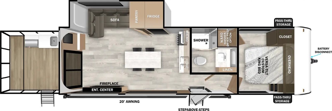 [13] 2026 Forest River Salem Veranda32 XXL floor plan