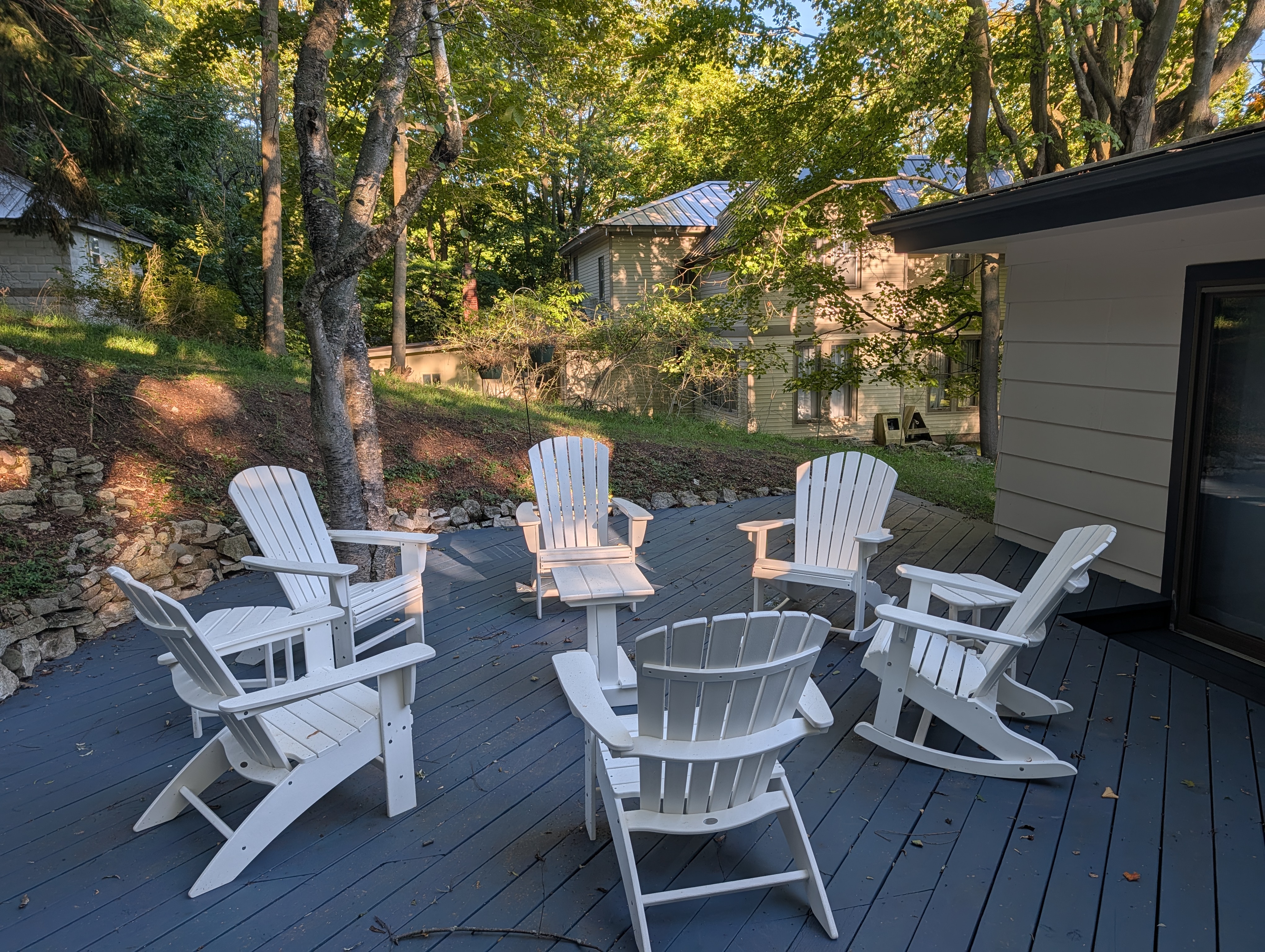 EXTERIOR:  The gorgeous backyard deck