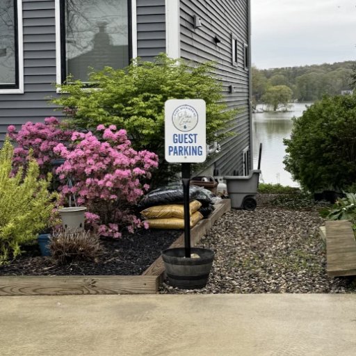 Guest parking is across the street; the exact spot is in your check-in guide