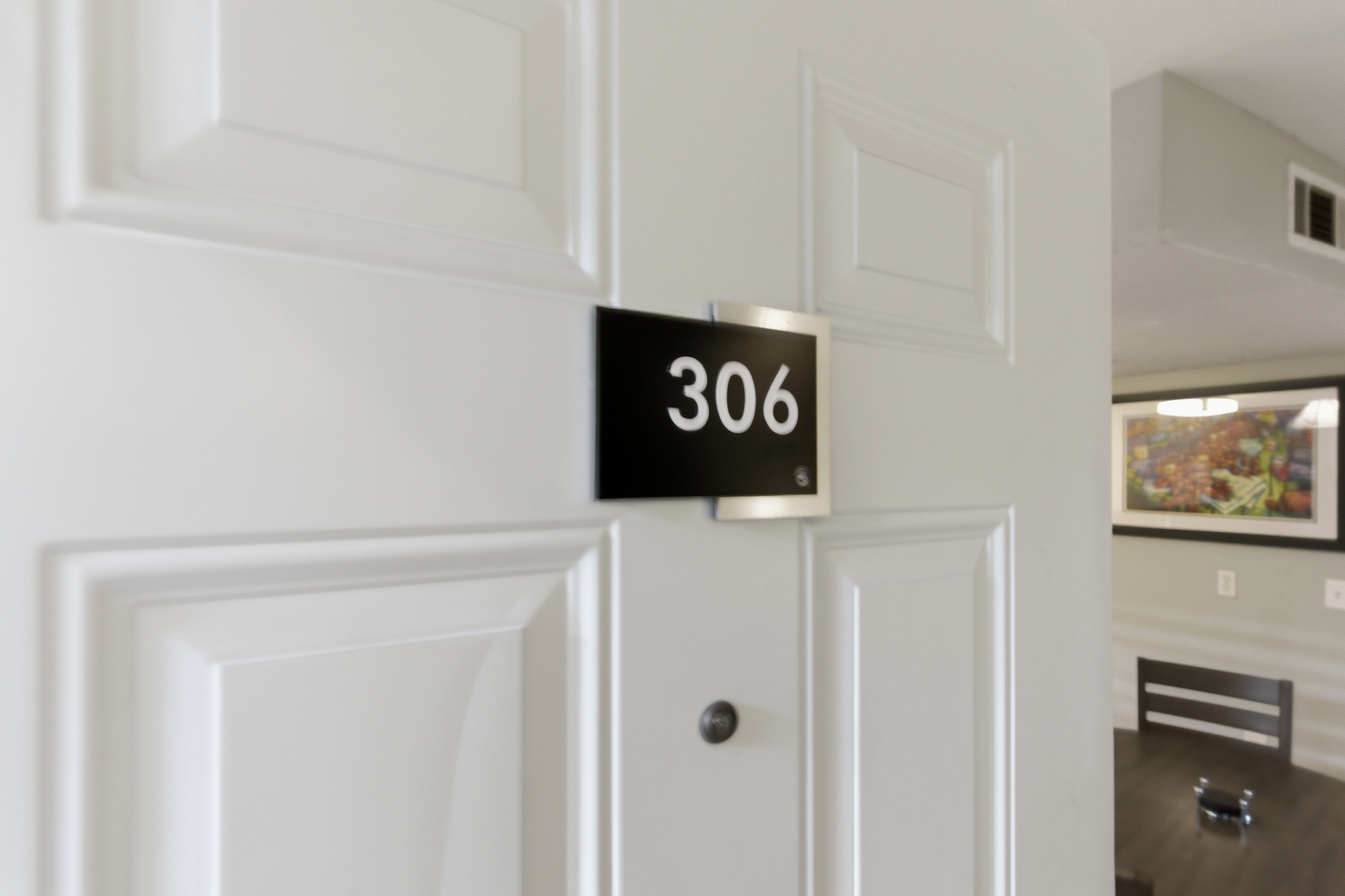 Unit door marked with your specific unit number