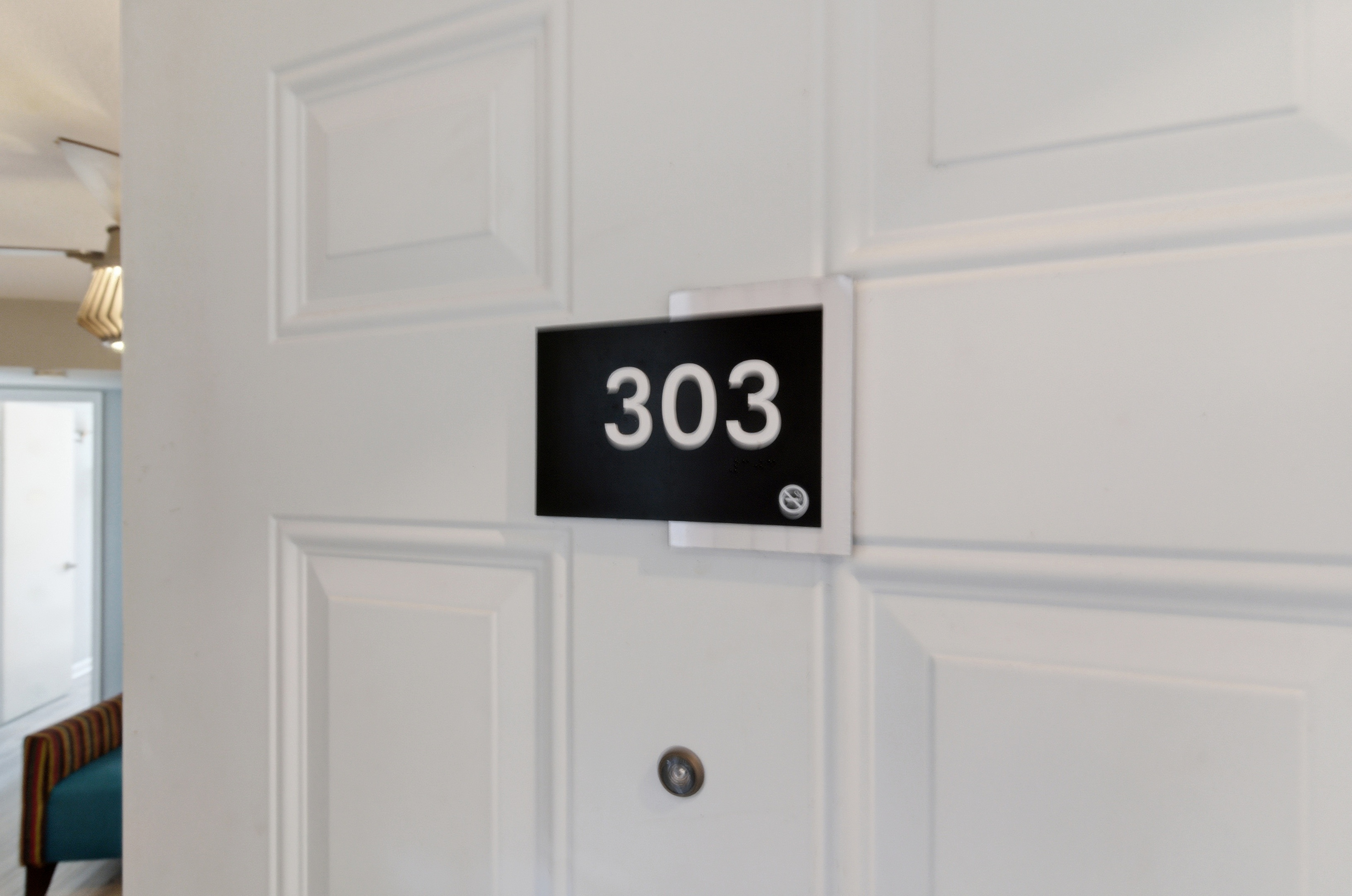 Unit door marked with your specific unit number