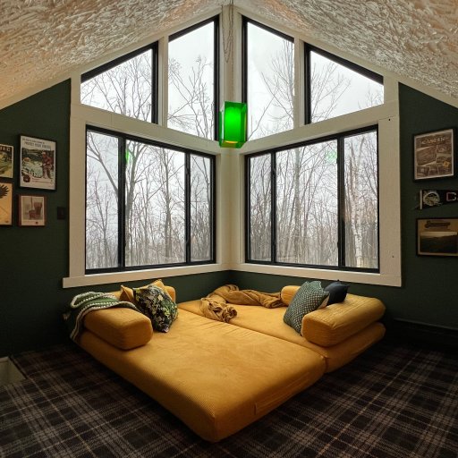 Eagles Nest corner windows with natural light