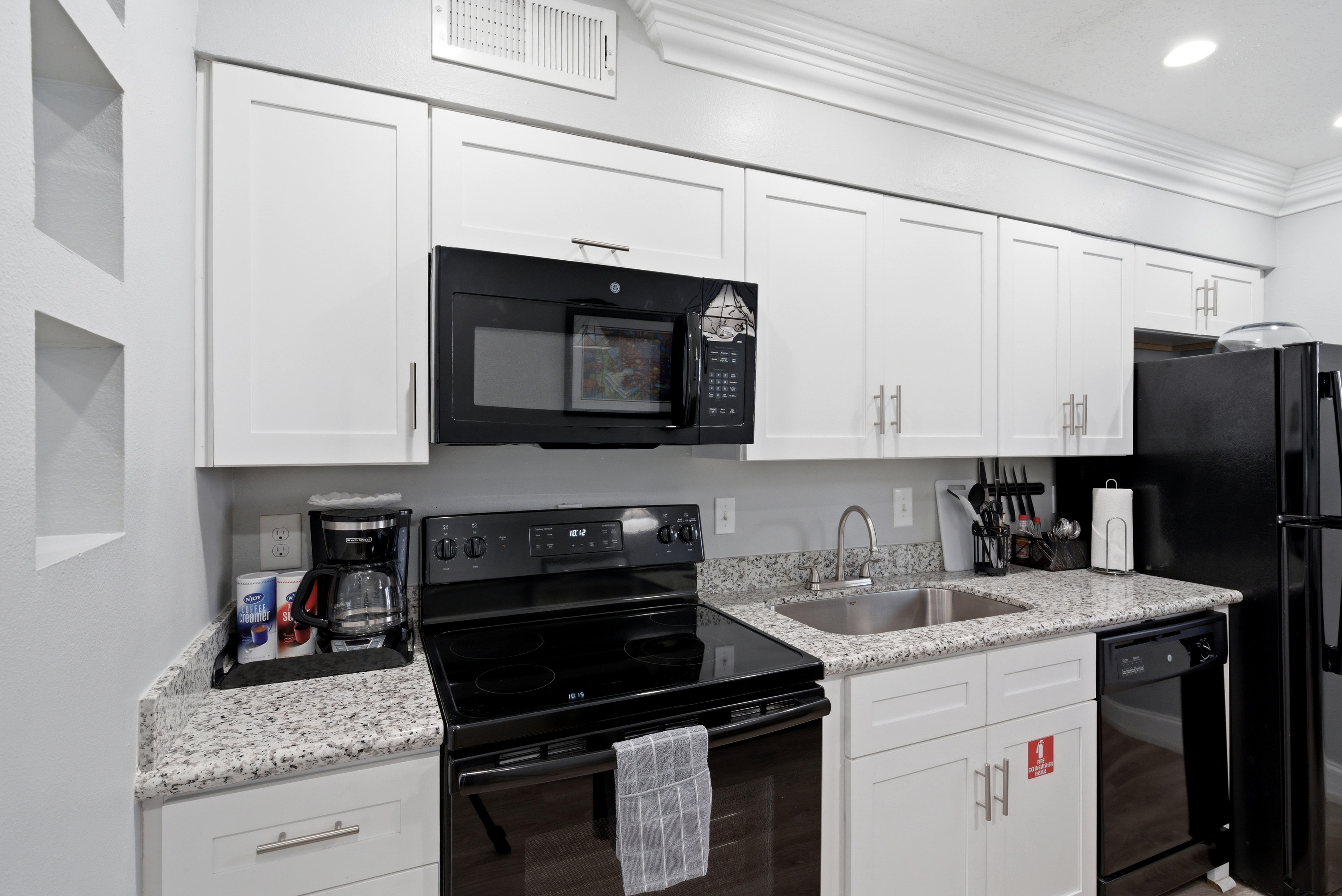 Modern kitchen ready for home cooking