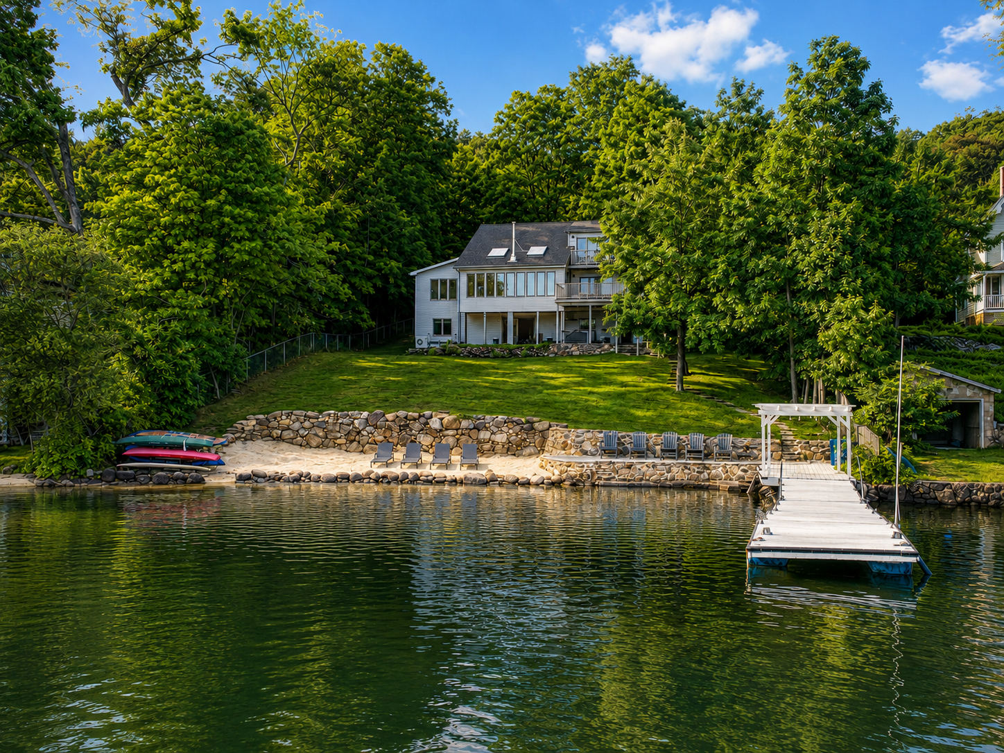 Luxury Lakefront | Beach • Hot Tub • Dock