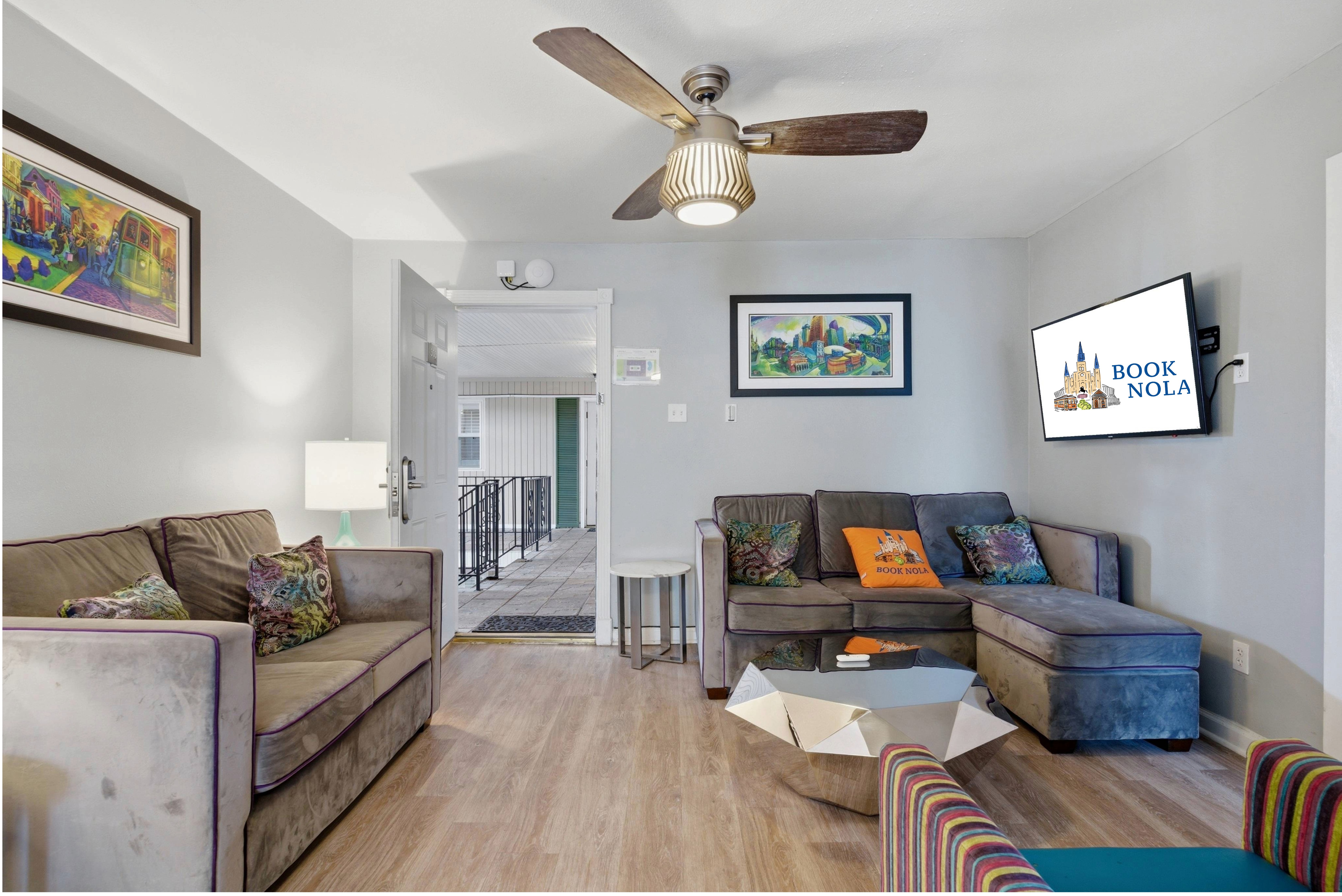 Unit 303- Modern Living Area with Smart TV