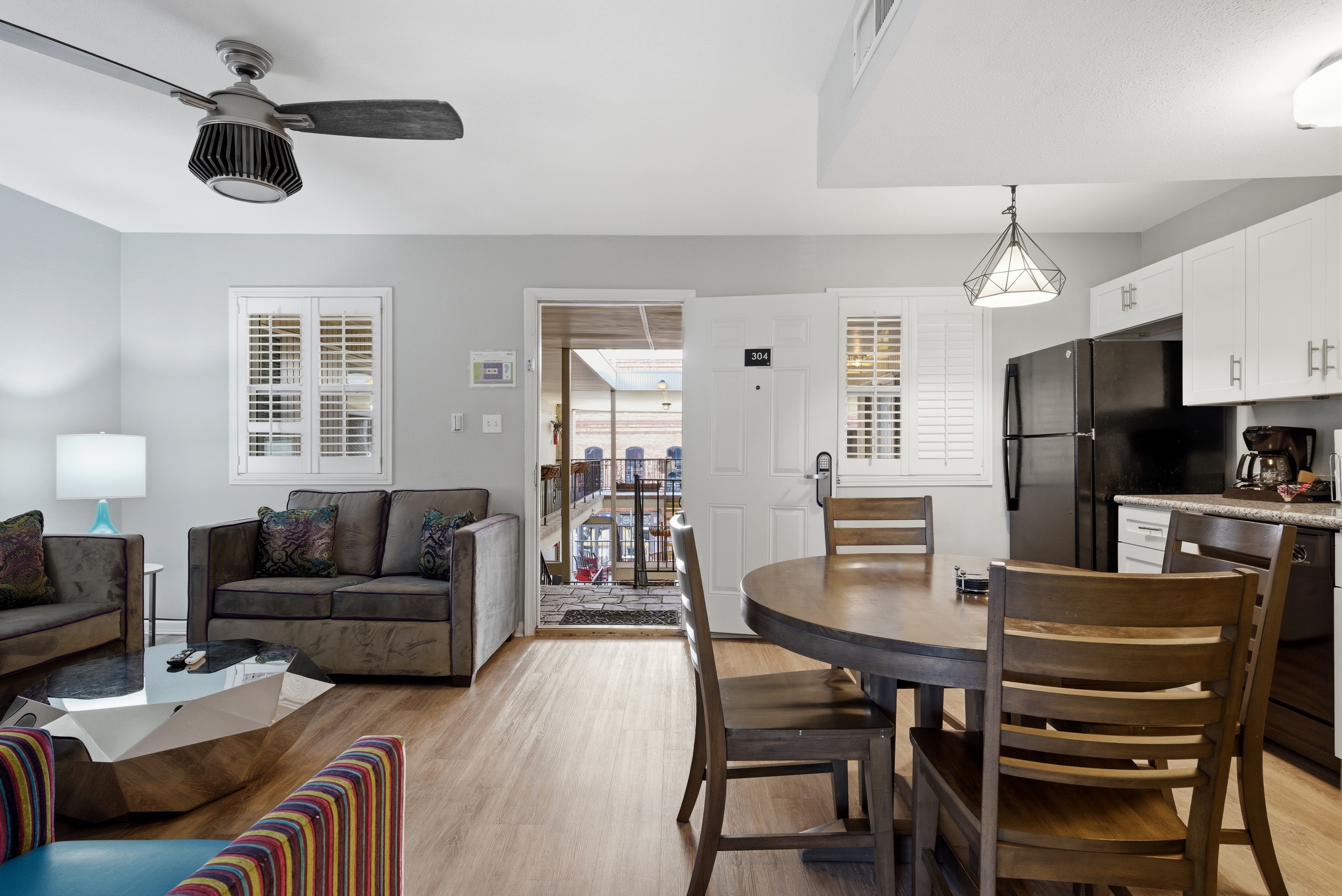 Living Room with Entryway View