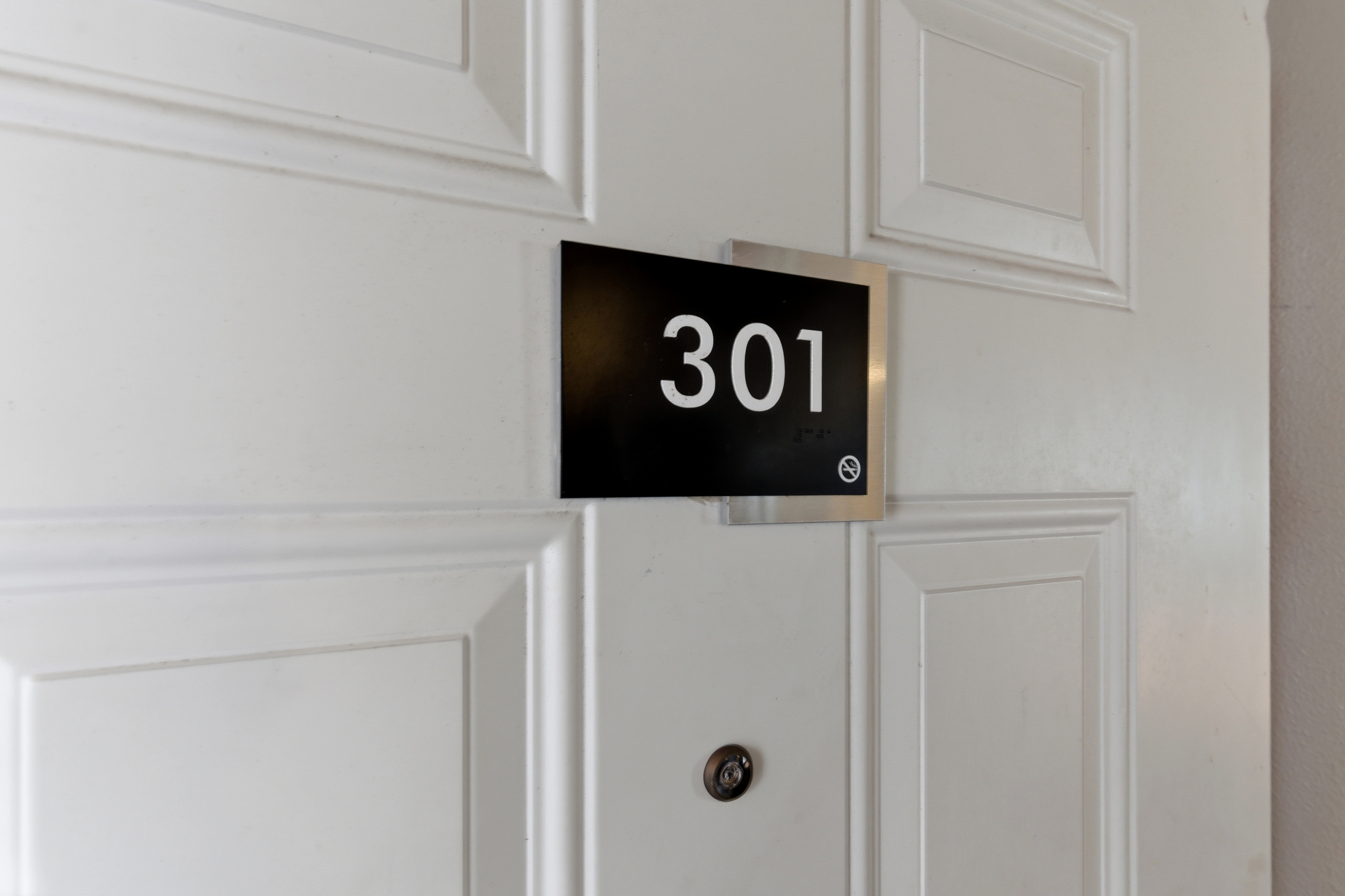 Unit door marked with your specific unit number