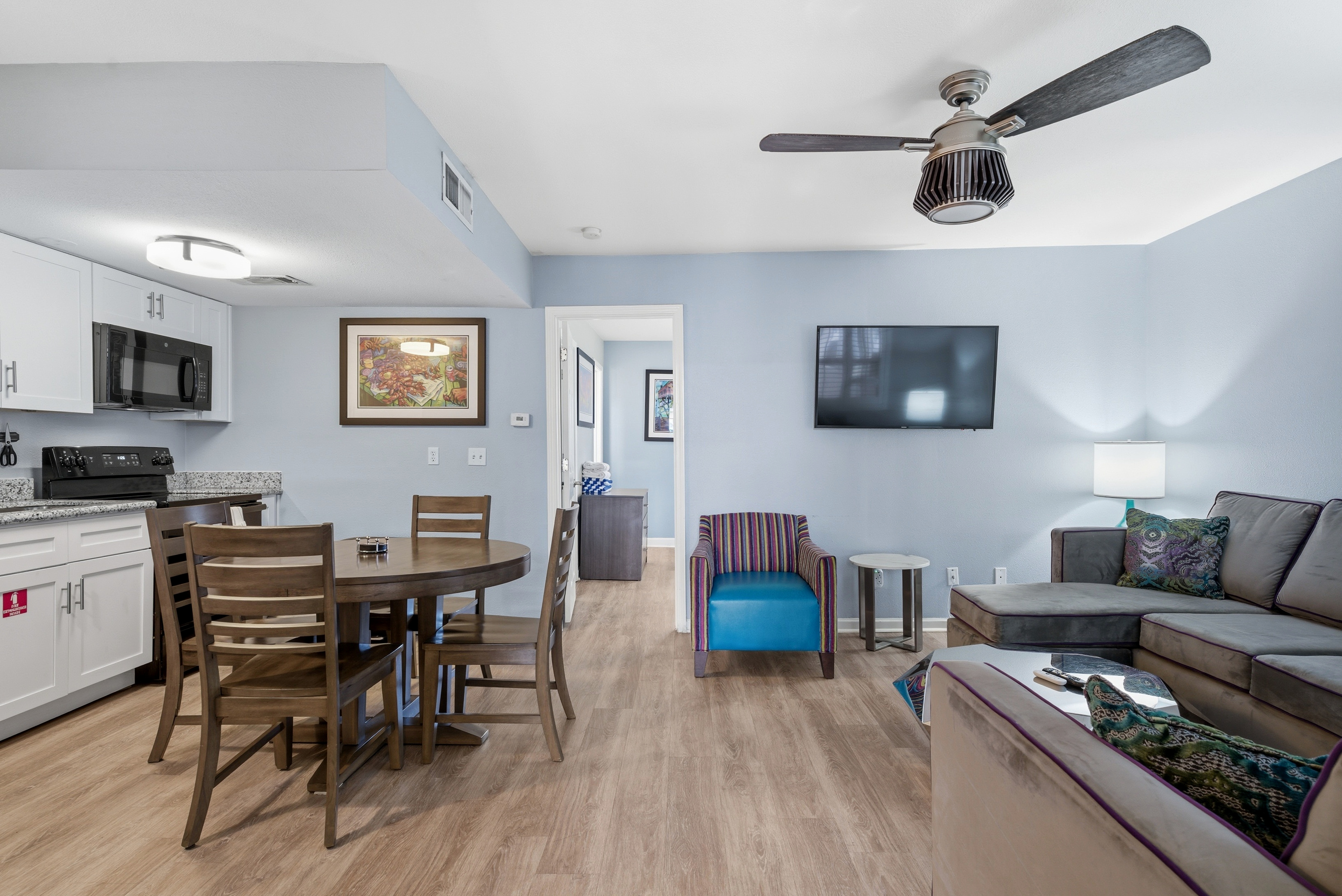 Spacious Living Room + Dining Space