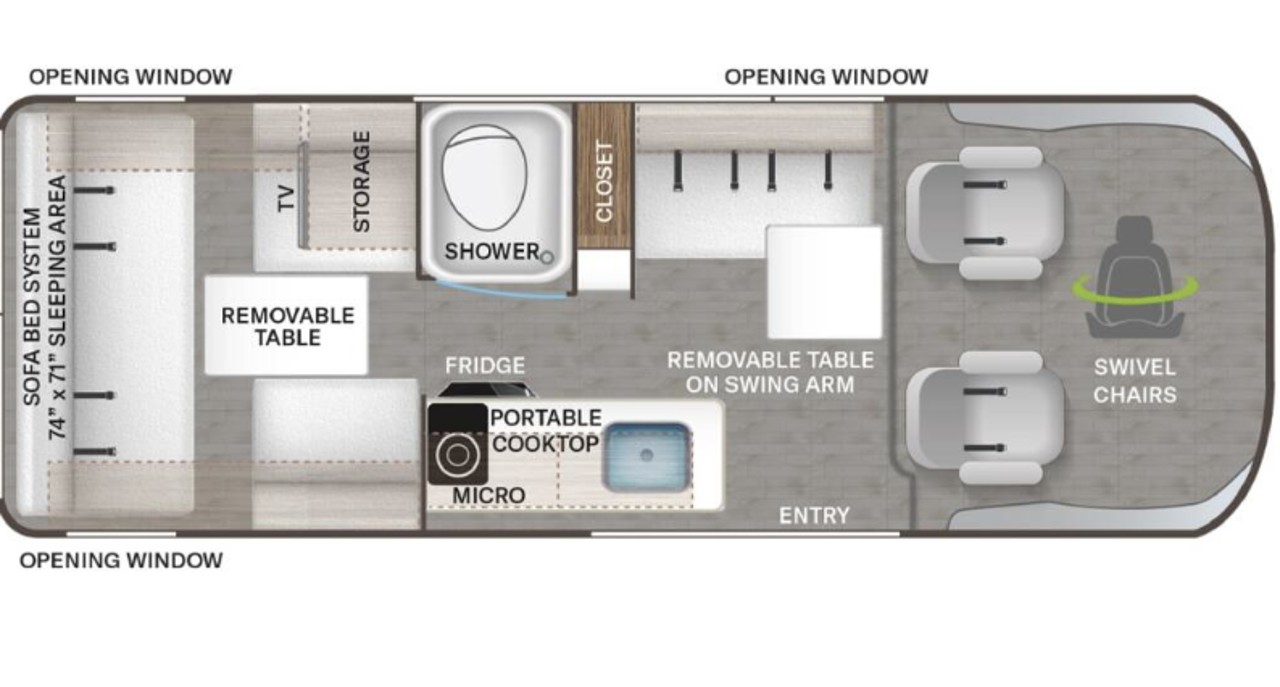 [50] 2022 Thor Motorcoach Sequence 20J floor plan