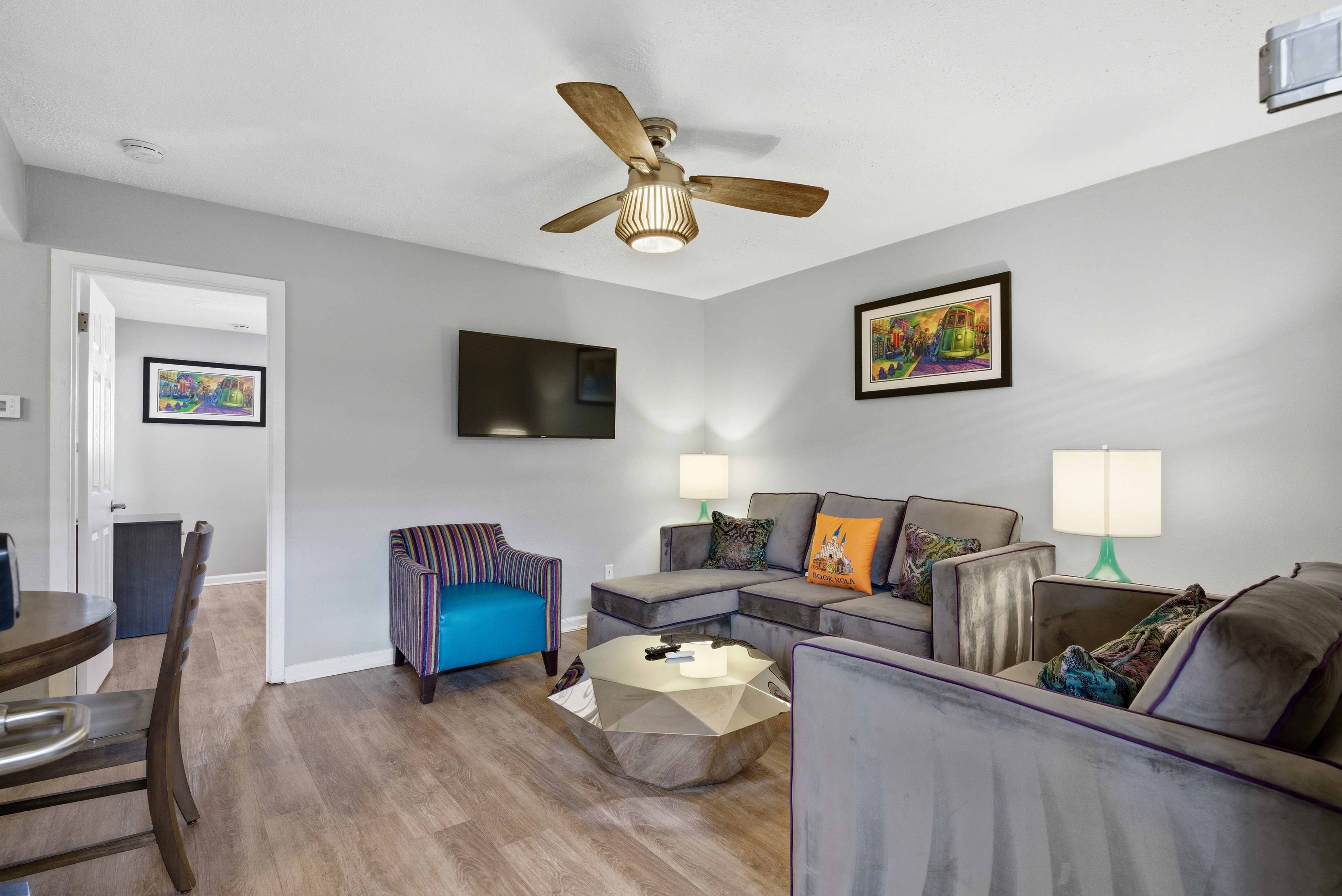Modern Living Area with a Smart TV