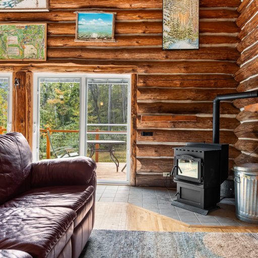 Pellet stove for cozy northern Michigan nights