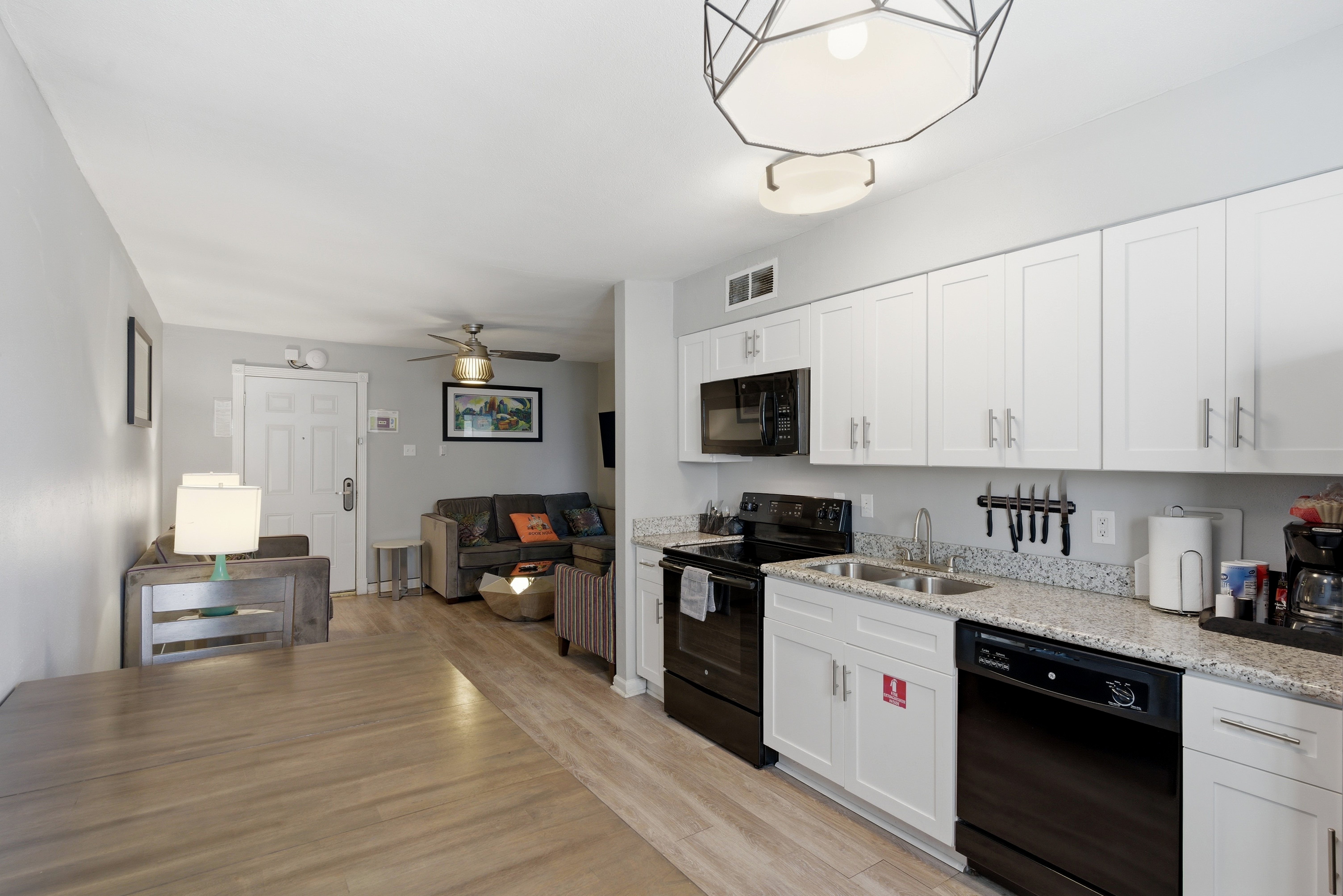 Fully equipped modern kitchen + Dining area