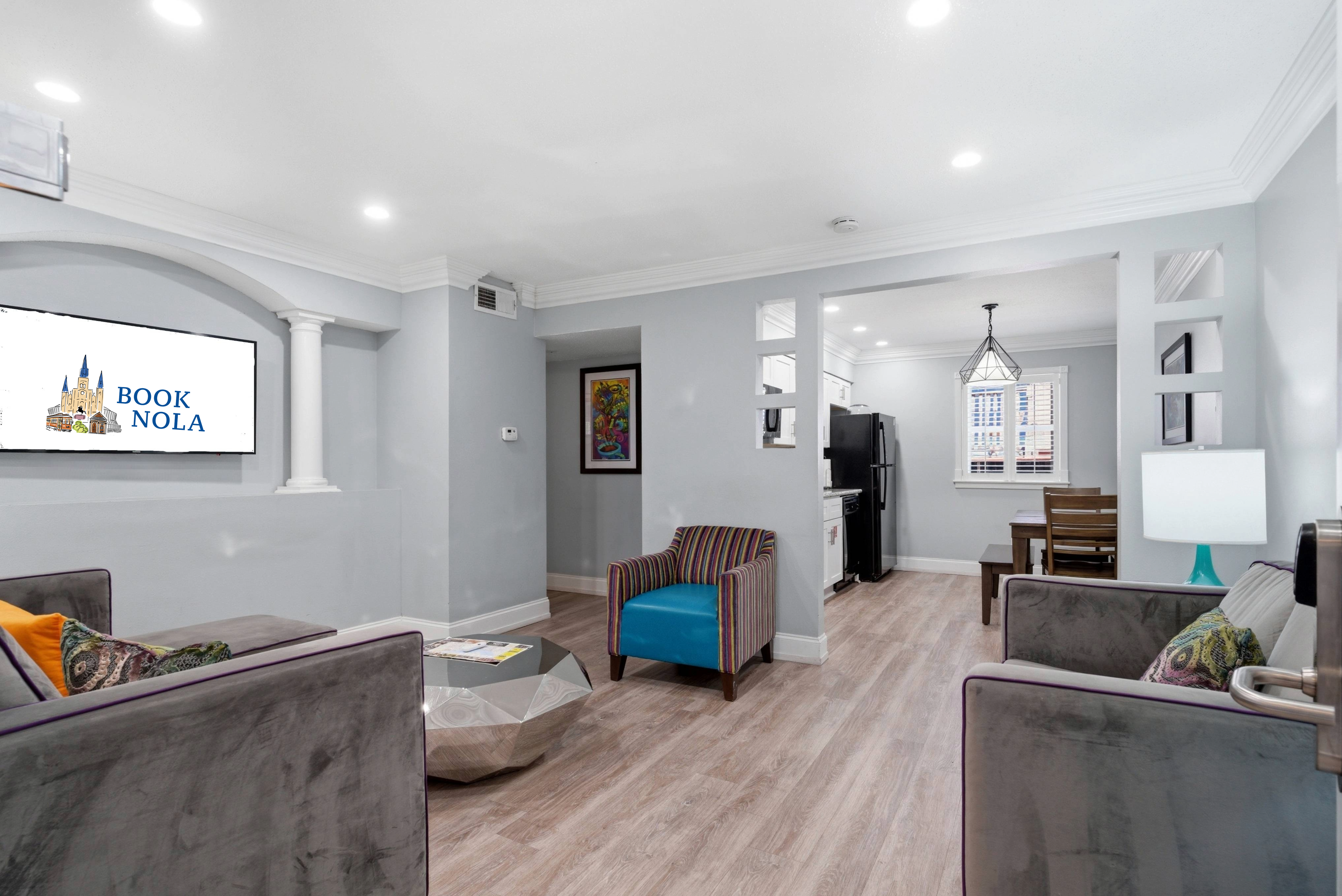 Spacious Living Room + Dining Space