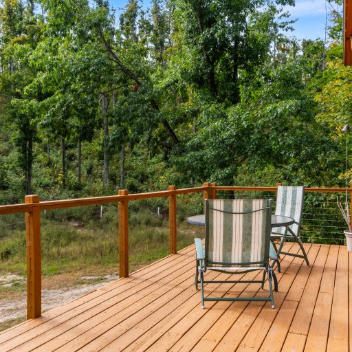 Front deck with seating